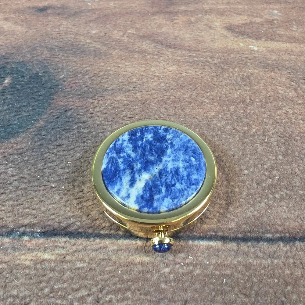 Estee Lauder Peace Compact Women OS Blue Gold Excellent Lucidity Powder Stone